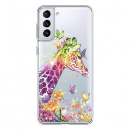 Boxface Silicone Case Samsung Galaxy G998 S21 Ultra Colorful Giraffe 41731-cc14