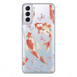 Boxface Silicone Case Samsung Galaxy G998 S21 Ultra Japanese Koi Fish 41731-cc3