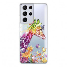 Boxface Silicone Case Samsung Galaxy G998 S21 Ultra Colorful Giraffe 41776-cc14