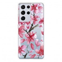 Boxface Silicone Case Samsung Galaxy G998 S21 Ultra Pink Magnolia 41776-cc37