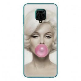 Boxface Silicone Case Xiaomi Redmi Note 9S Marilyn Monroe Bubble Gum 39475-up572