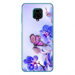 Boxface Silicone Case Xiaomi Redmi Note 9S Orchids and Butterflies 39475-up673