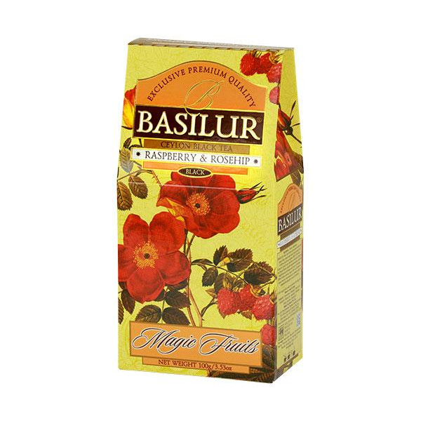 Basilur Черный чай Малина и шиповник картон 100 г - зображення 1