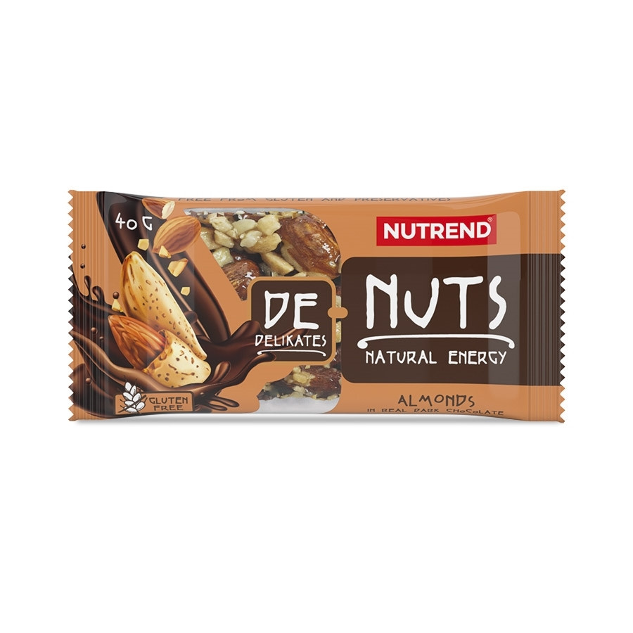 Nutrend DeNuts 40 g Almond Dark Chocolate - зображення 1