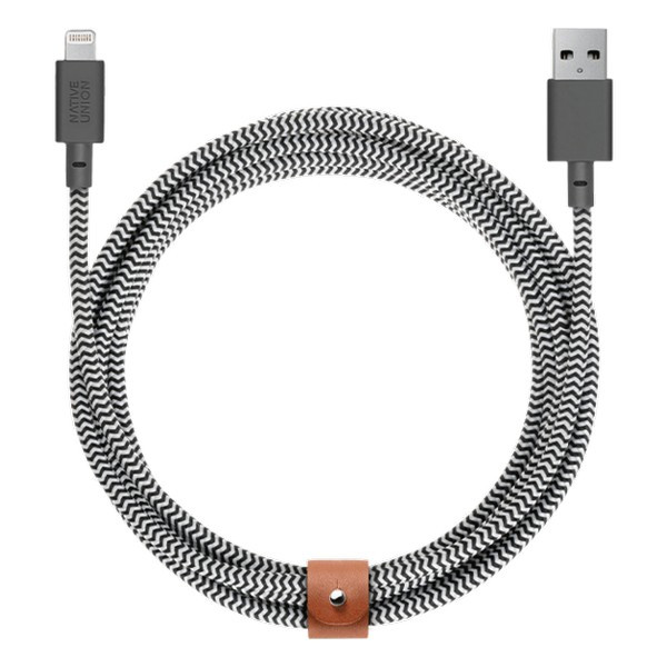 NATIVE UNION Belt Cable XL Lightning Zebra 3m (BELT-L-ZEB-3-NP) - зображення 1