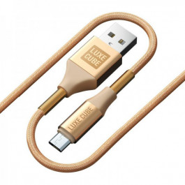Luxe Cube Armored USB-microUSB 1m Gold (8886669689204)