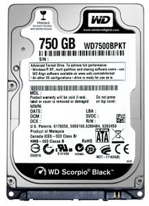 WD Scorpio Black WD7500BPKT - зображення 1