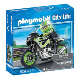 Playmobil Мотоцикл с мотоциклистом 6 эл 70204