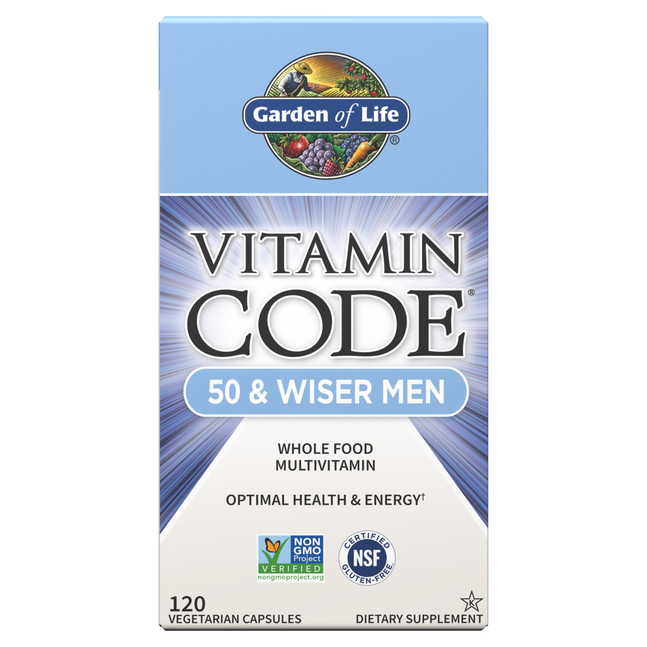 Garden of Life Vitamin Code 50 and Wiser Men Capsules 120 caps /30 servngs/ - зображення 1