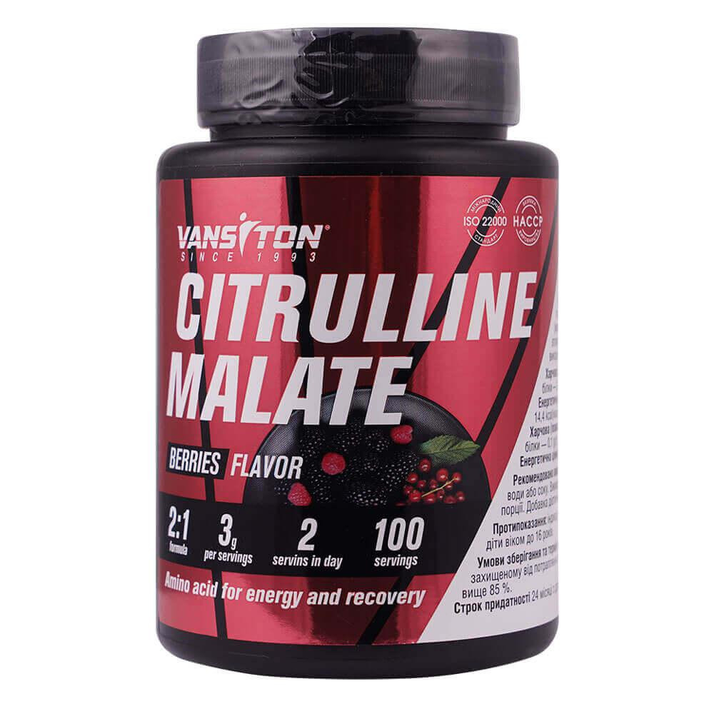 Ванситон Citrulline Malate /Цитруллин Mалат/ 300 g /100 servings/ Лесные ягоды - зображення 1