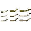 PB Products Изогнутая трубка для крючка ALIGNERS X-Small Weed (водоросль) 8 шт. (20502) - зображення 1