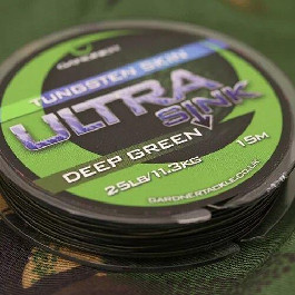 Gardner Поводочный материал ULTRA SINK, 25lb, 11,3 кг, 15м, зеленый (GUS25G)