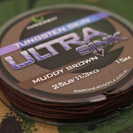 Gardner Поводочный материал ULTRA SINK, 25lb, 11,3 кг, 15м, коричневый (GUS25B)