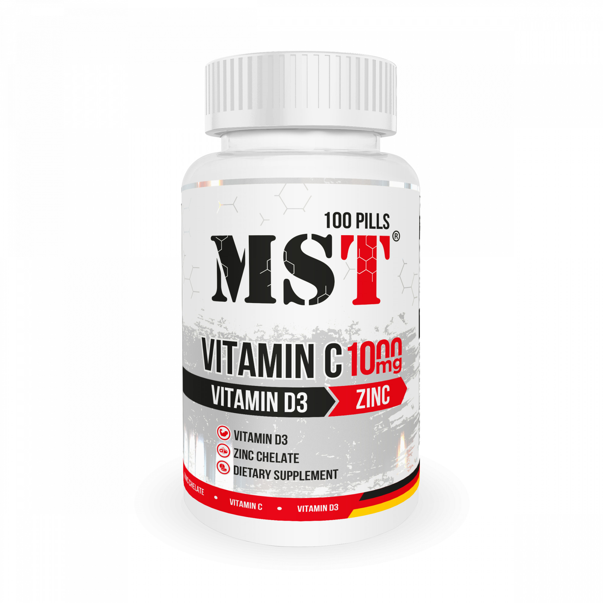 MST Nutrition Vitamin C 1000 mg + D3 + Zinc 100 tabs - зображення 1