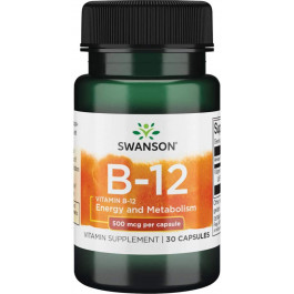 Swanson Vitamin B12 500 mcg 30 caps