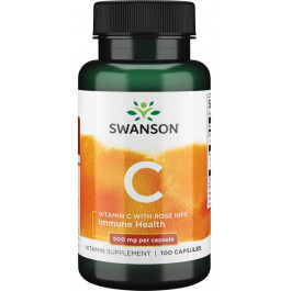 Swanson Vitamin C with Rose Hips 500 mg 100 caps