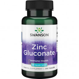 Swanson Zinc Gluconate 30 mg 250 tabs