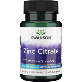 Swanson Zinc Citrate 50 mg 60 caps