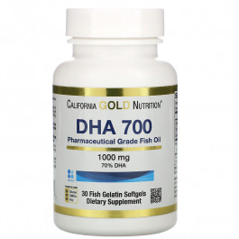 California Gold Nutrition DHA 700 Fish Oil 1000 mg 30 softgels