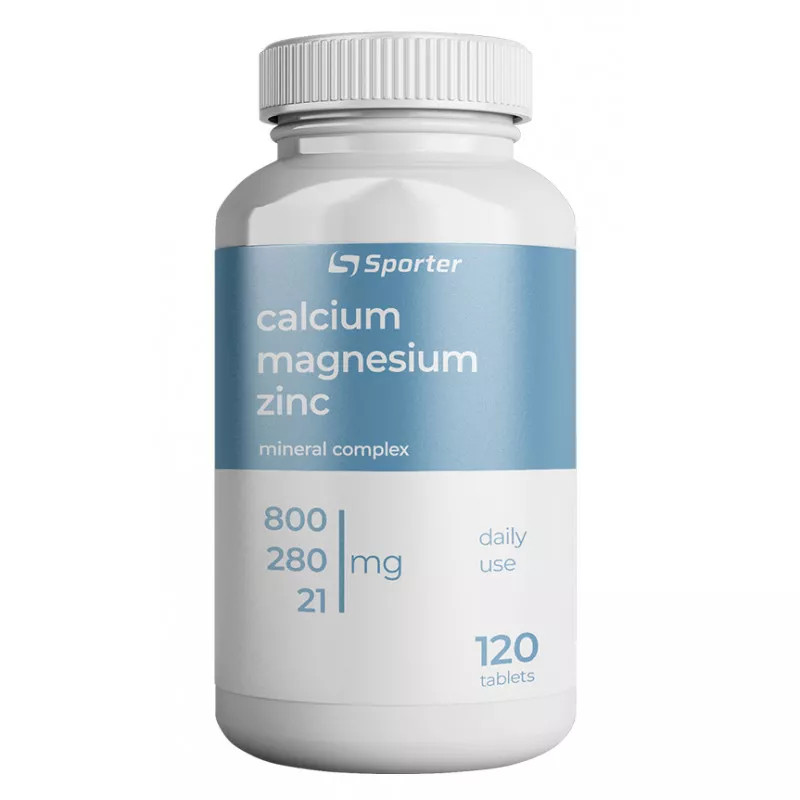 Sporter Calcium Magnesium Zinc 800/280/21 mg 120 tabs - зображення 1