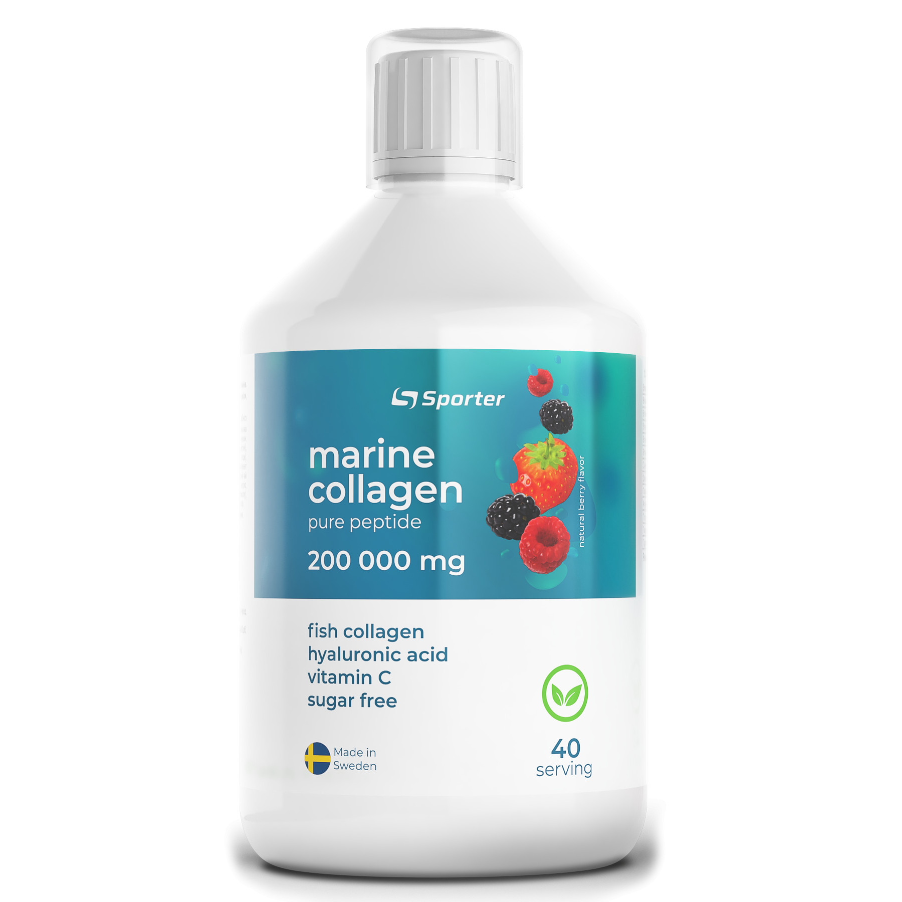 Sporter Marine Collagen 200 000 mg 500 ml /40 servings/ Berry - зображення 1