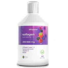 Sporter Collagen Peptide 200 000 mg 500 ml /40 servings/ Berry