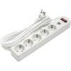 PowerPlant JY-1056U/5 White 5 розеток, 5м (PPSA10M50S5U) - зображення 1