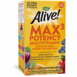 Nature's Way Alive! Max3 Daily Multivitamin 90 tabs /30 servings/