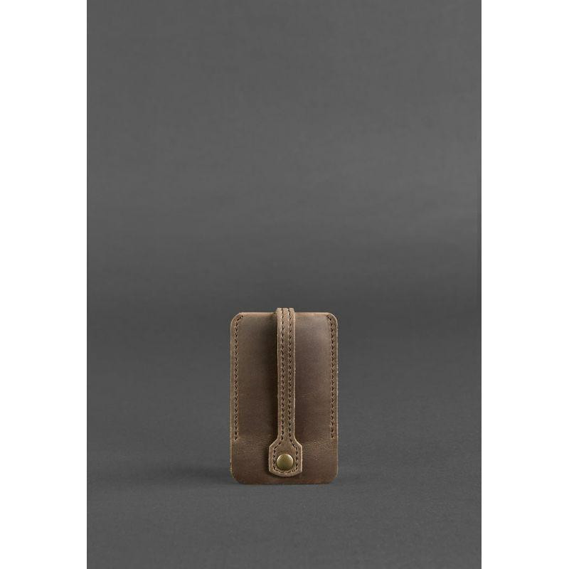 BlankNote Темно-коричневая ключница из кожи с эффектом под винтаж  (12961) - зображення 1