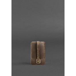 BlankNote Темно-коричневая ключница из кожи с эффектом под винтаж  (12961)