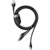 Baseus Flash Series 3-in-1 Fast Charging Data Cable Black 1.2m (CA1T3-G1) - зображення 2