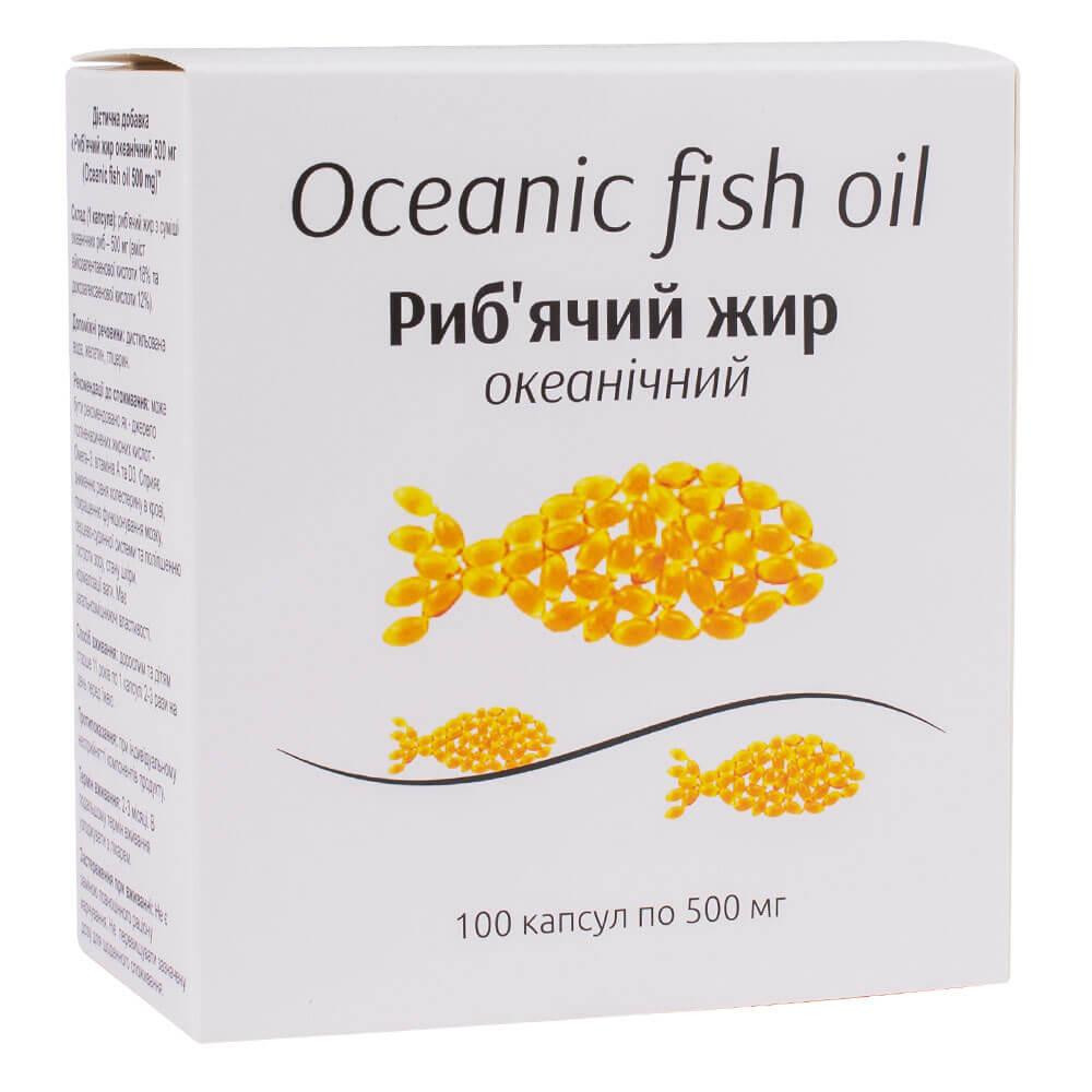  Рыбий жир океанический 500 мг, блистер 100 капсул, Orlando - зображення 1