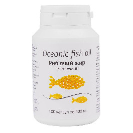  Рыбий жир океанический 500 мг, 100 капсул, Orlando