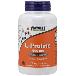 Now L-Proline 500 mg 120 Veg caps