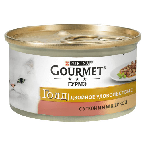 Gourmet Gold Подвійне задоволення з качкою та індичкою 85 г (7613031381050) - зображення 1