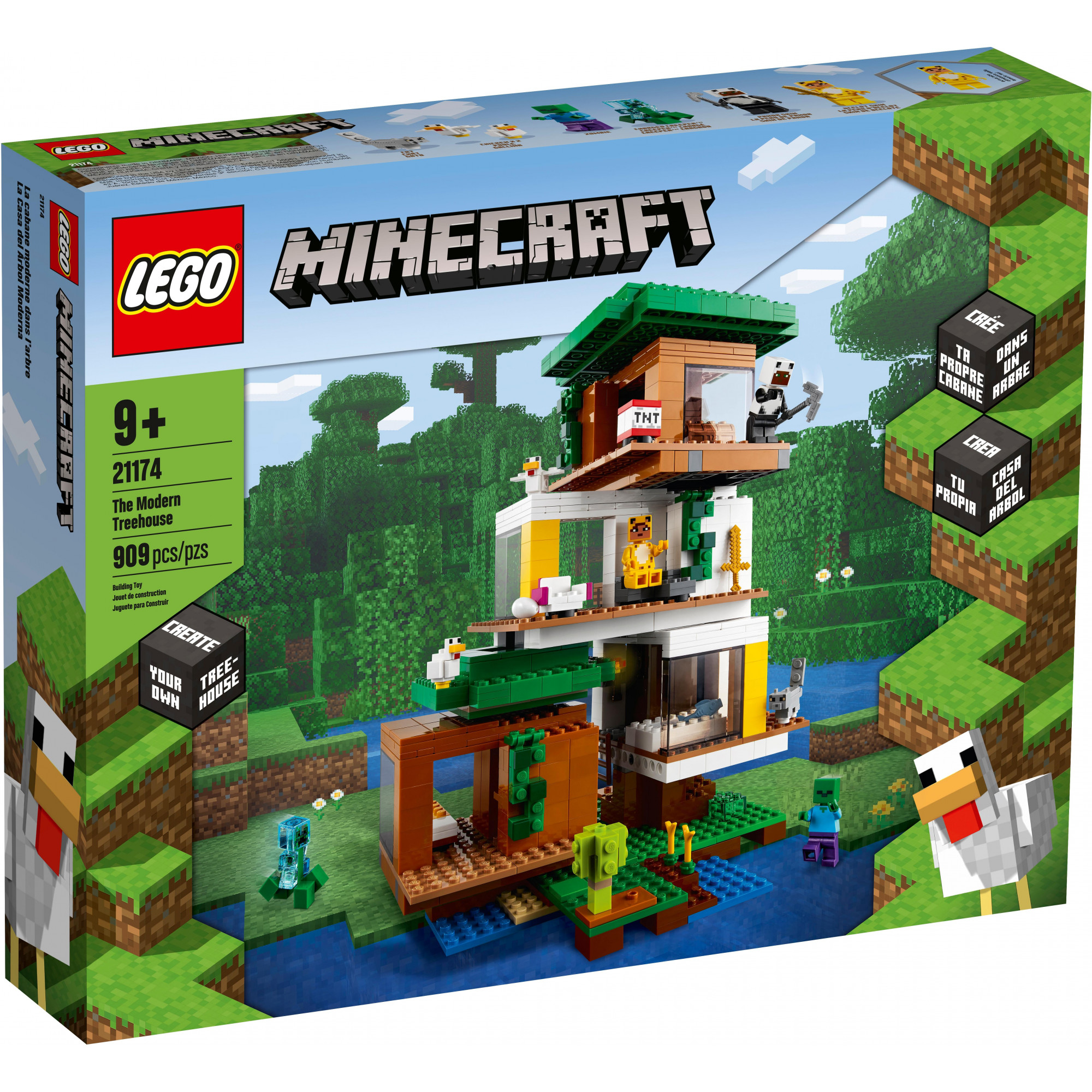 LEGO Minecraft Современный домик на дереве (21174) купить в  интернет-магазине: цены на блочный конструктор Minecraft Современный домик  на дереве (21174) - отзывы и обзоры, фото и характеристики. Сравнить  предложения в Украине: Киев,