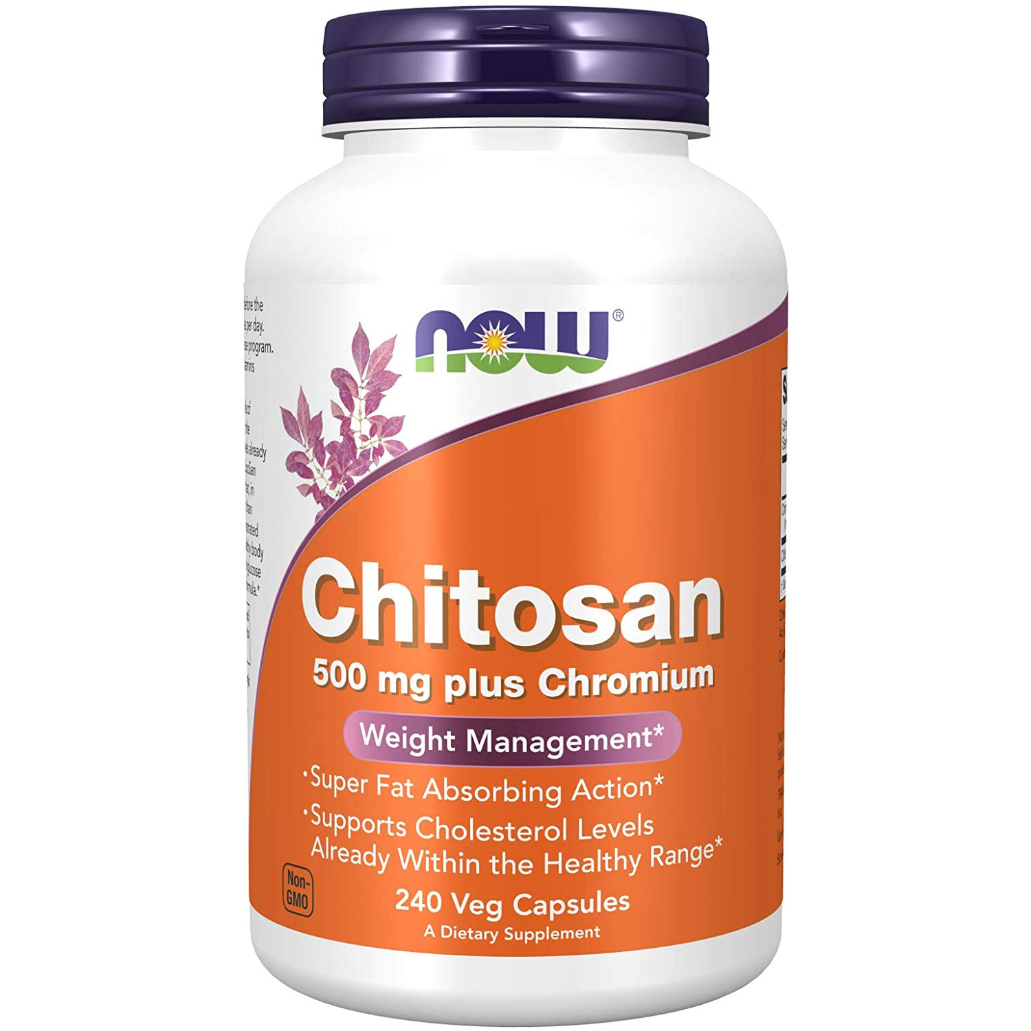 Now Chitosan 500 mg plus Chromium 240 caps /80 servings/ - зображення 1