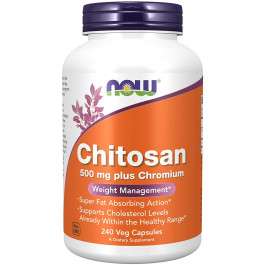 Now Chitosan 500 mg plus Chromium 240 caps /80 servings/