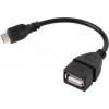 Кабель USB OTG Vinga OTG USB 2.0 AM to Micro-BM Black (VCPDCOTGMBK)