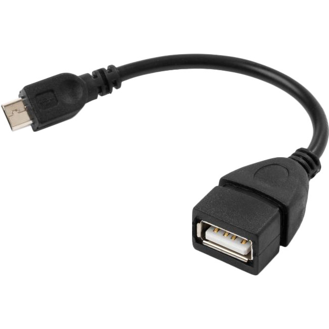 Vinga OTG USB 2.0 AM to Micro-BM Black (VCPDCOTGMBK) - зображення 1