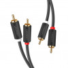 UGREEN AV104 2 RCA Male to 2 RCA Male Audio Cable аудіо 2xRCA - 2xRCA 1м Black (30747) - зображення 1