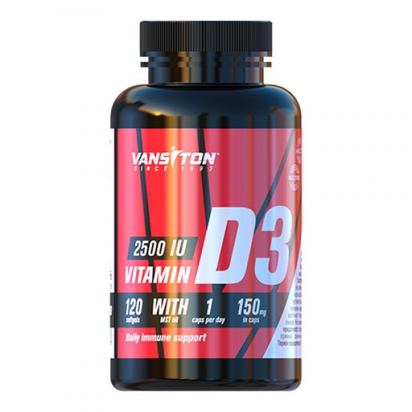 Ванситон Vitamin D3 2500 IU /Витамин Д3 2500 МЕ/ 120 softgels - зображення 1