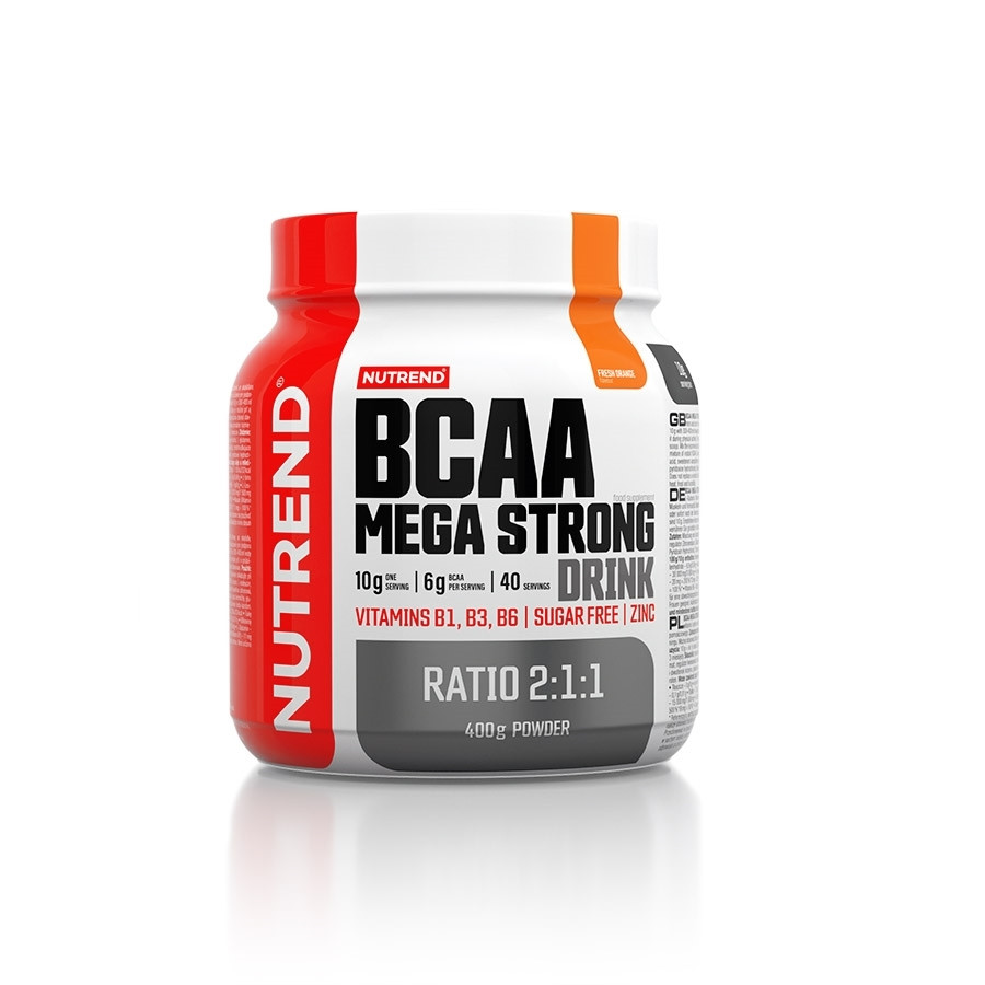 Nutrend BCAA Mega Strong Drink 400 g /40 servings/ Fresh Orange - зображення 1