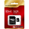Silicon Power 16 GB microSDHC Class 10 + SD adapter SP016GBSTH010V10-SP - зображення 1