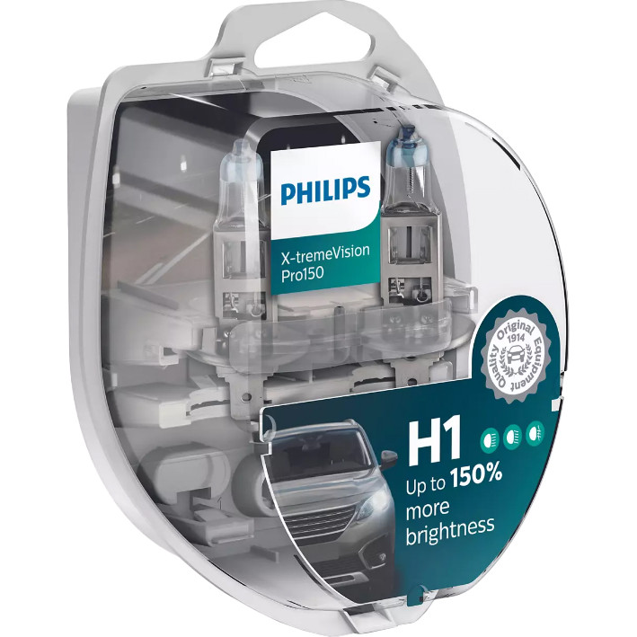 Philips H1 X-tremeVision Pro150 +150% 55W 12V 3450K (12258XVPS2) - зображення 1