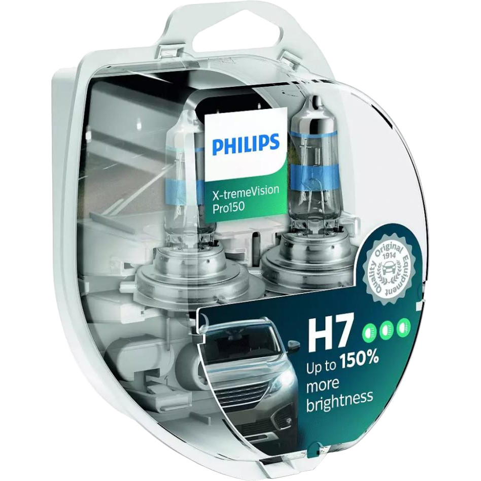 Philips H7 X-tremeVision Pro150 +150% 55W 12V 3400K 12972XVPS2 - зображення 1