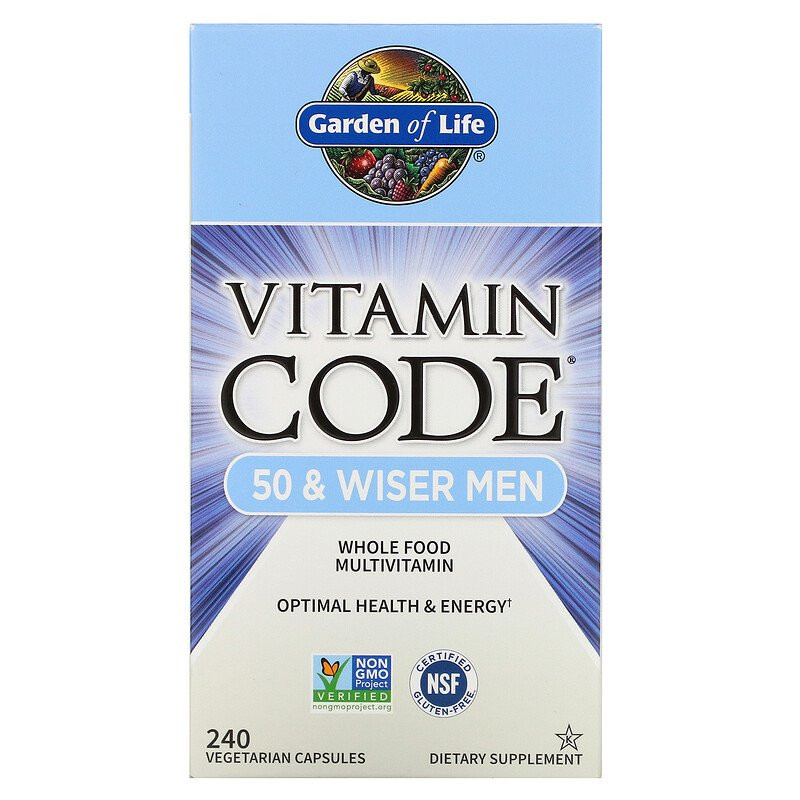 Garden of Life Vitamin Code 50 and Wiser Men Capsules 240 caps /60 servings/ - зображення 1