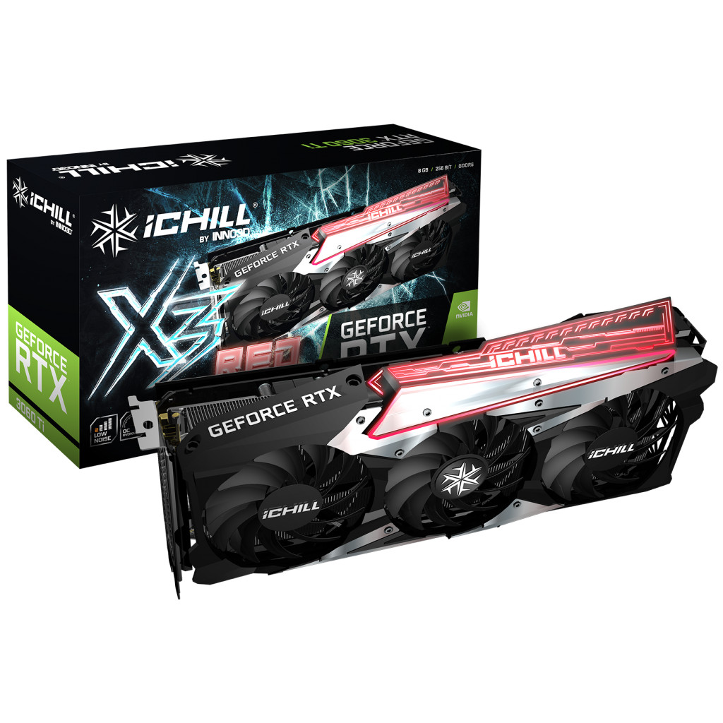 INNO3D GEFORCE RTX 3060 TI ICHILL X3 RED LHR (C306T3-08D6X-1671VA39H) - зображення 1