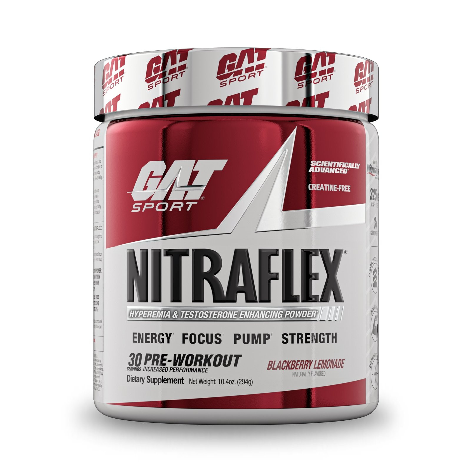 GAT Sport Nitraflex Pre-workout 294 g /30 servings/ Blackberry Lemonade - зображення 1