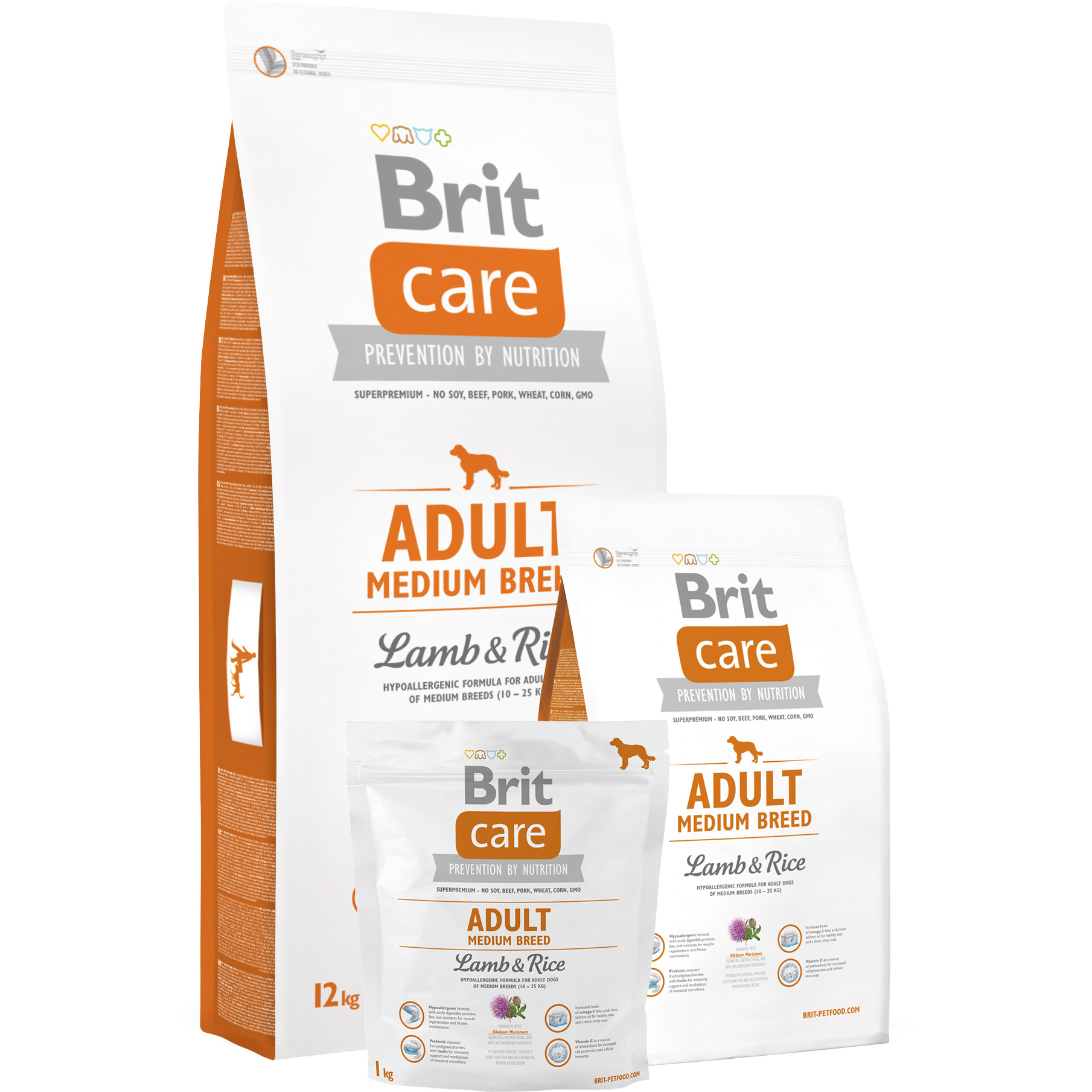 Brit Care Adult Medium Breed Lamb & Rice 12 кг 132709 /9928 - зображення 1